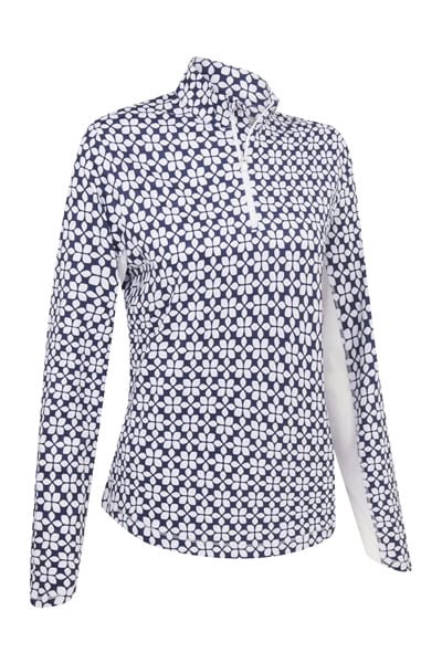 Geo Print Sun Protection Long Sleeve Top