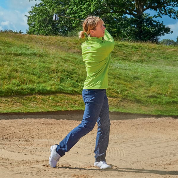 Swing speed bunker shot