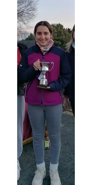 Isabella Stewart Junior Girls' Captain with cup
