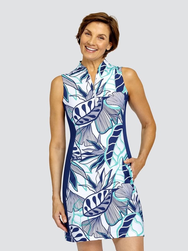 Tail Ladies Sleeveless Tropical Floral Print Golf Dress