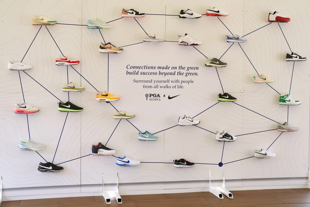 SPRINGFIELD, NJ - JUNE 19: A general view of signage during a Beyond the Green event before the KPMG Women's PGA Championship at Baltusrol Golf Club on Monday, June 19, 2023 in Springfield, New Jersey. (Photo by Darren Carroll/PGA of America)