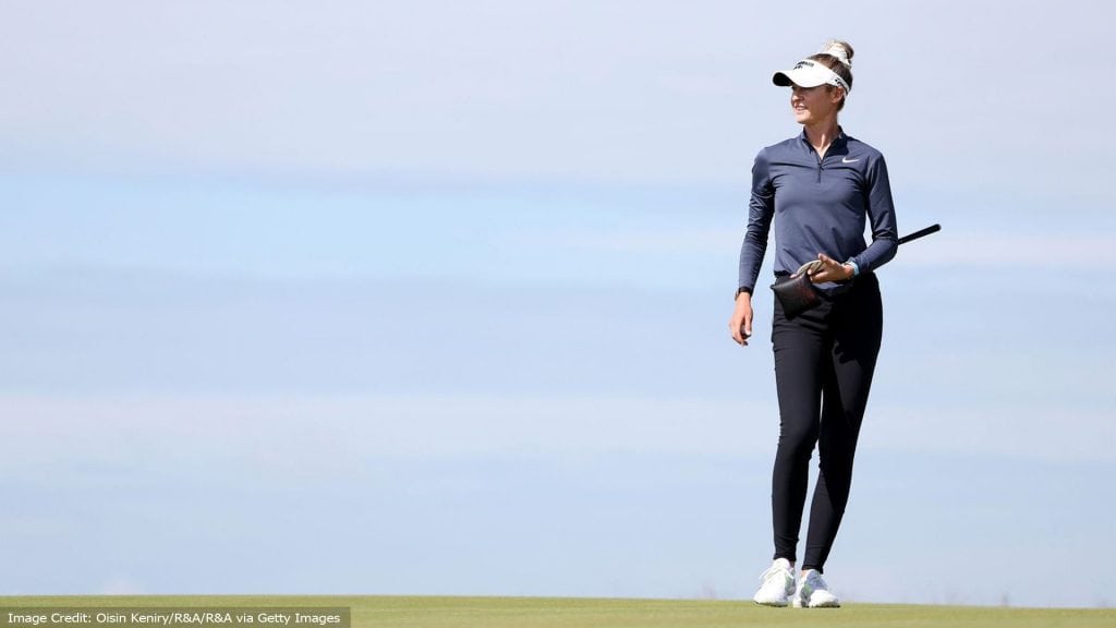 Nelly Korda during practice