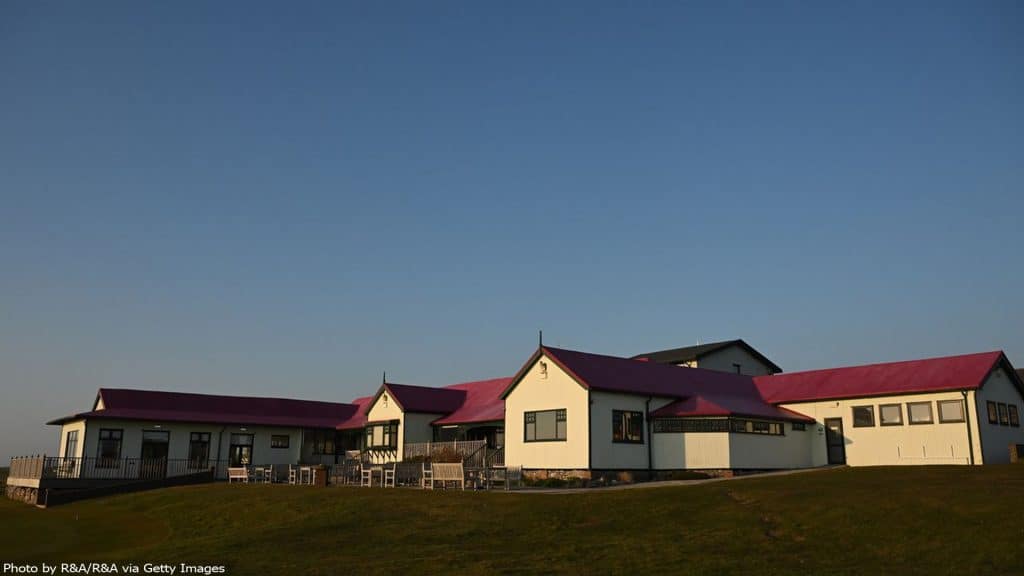 clubhouse at Royal Porthcawl Golf Club Wales