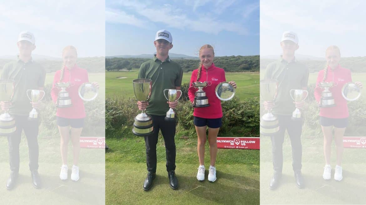 elsh Girls winner Morgan Bollan and Boy’s Champion Ted Ballard