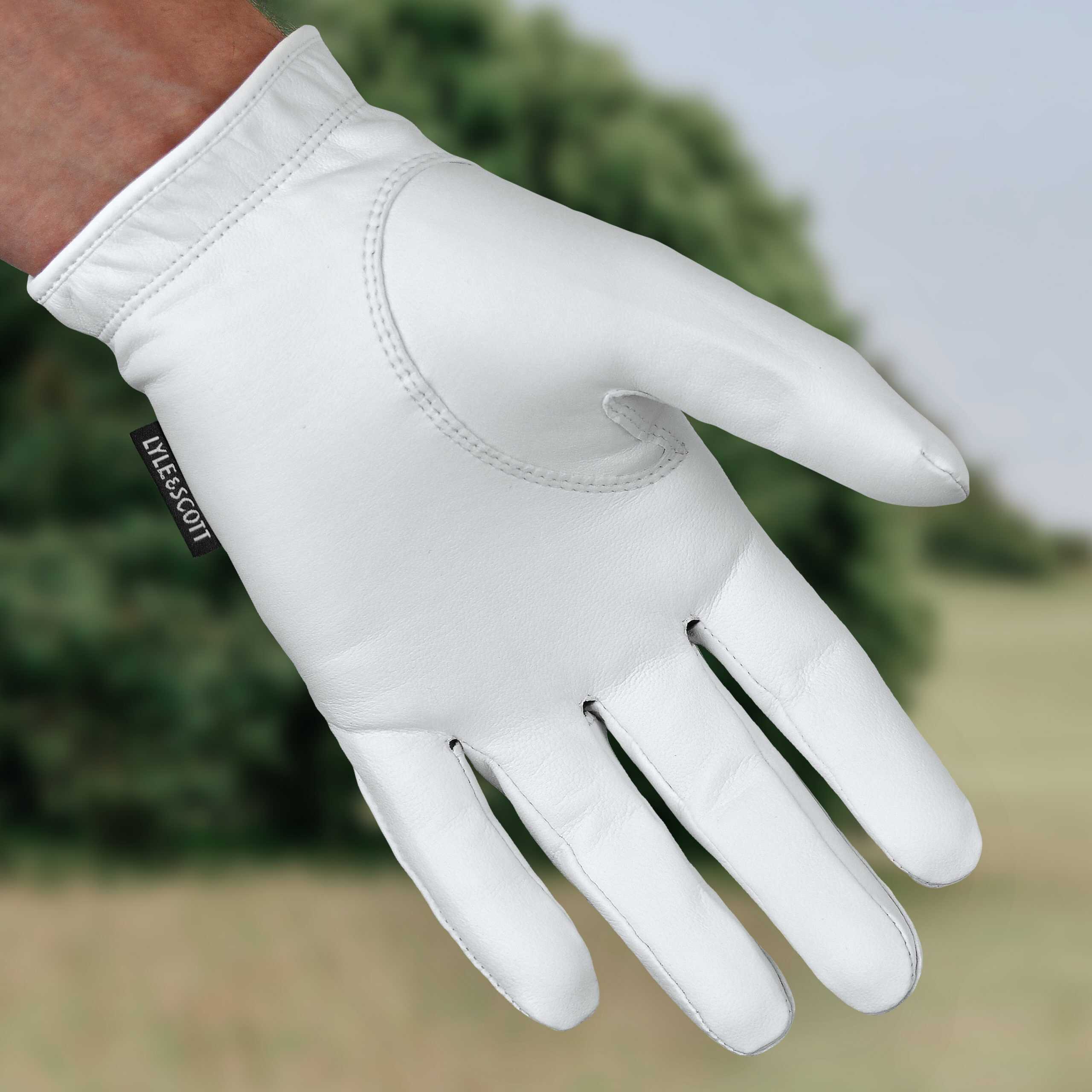 LYLE AND SCOTT GLOVE PATRICK DANIELS - 5_Cabretta Glove_White_Back