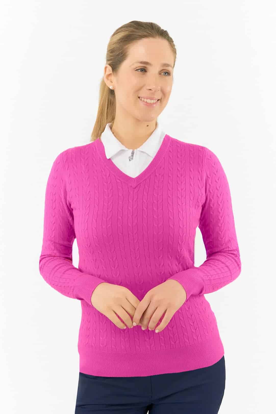 pure-golf-suzie-summerweight-ladies-golf-jumper-deep-azalea-1