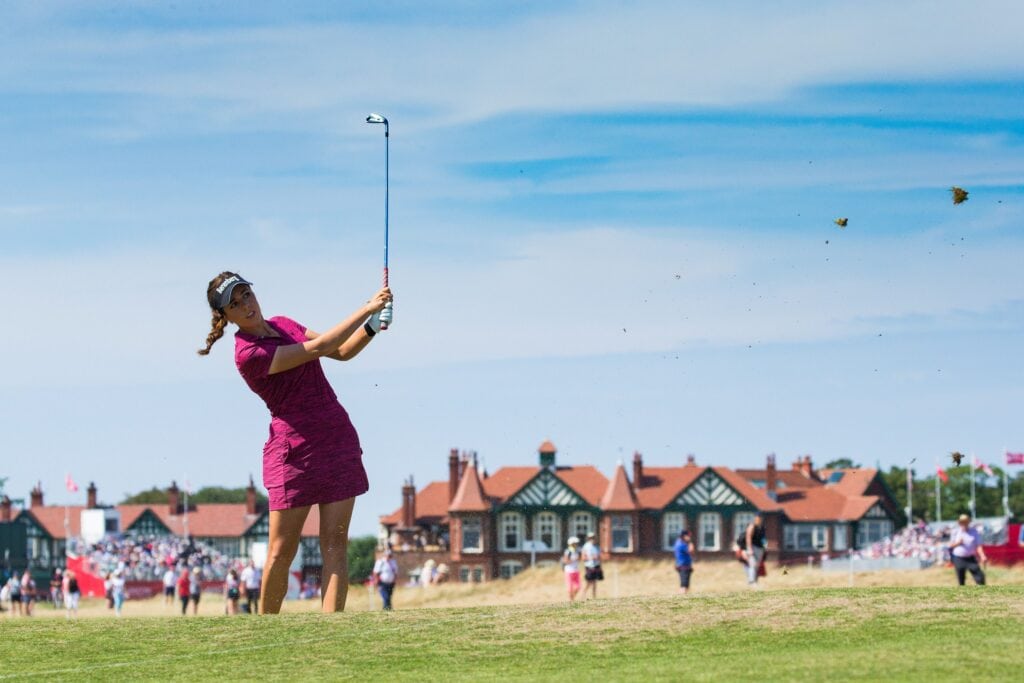 Georgia Hall on a golf course