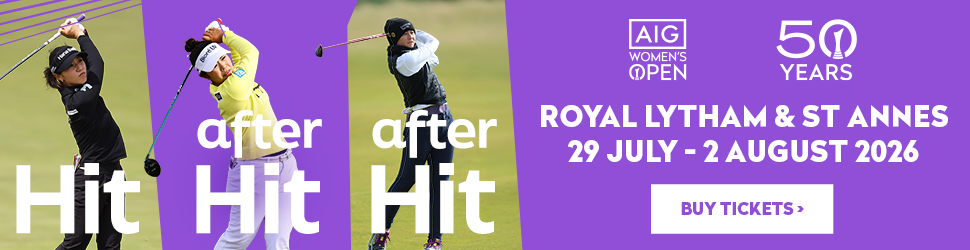 Hit Hit Hit Banner for the AIG Women's Open 2026
