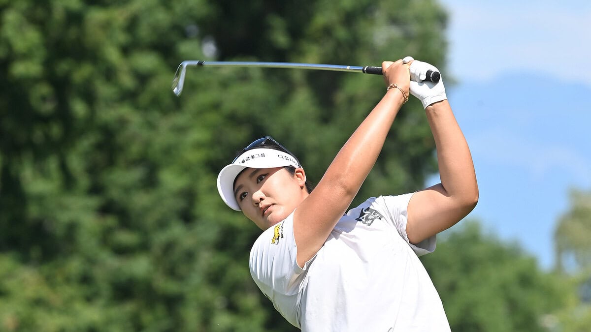 Haeran Ryuaction in action at the Evian Championship 2026