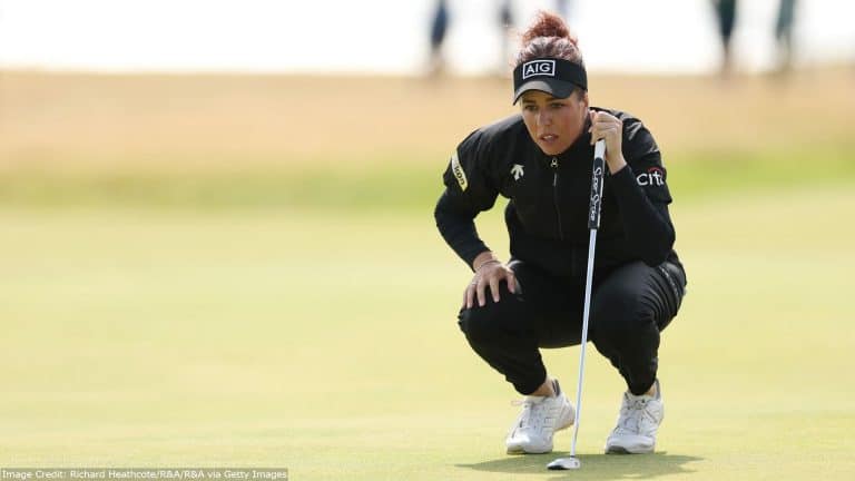 Georgia Hall is within striking distance at 4 under par