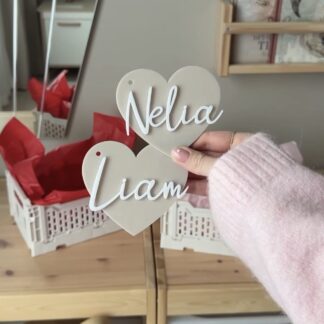 Hjärta akryl - 3D-namn