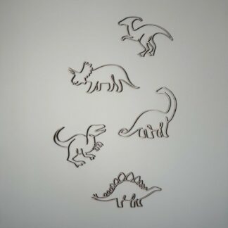 Dinosaurier tunna väggdekaler - 5-pack