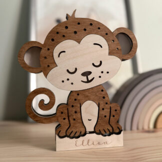 Personlig led-lampa apa med namn