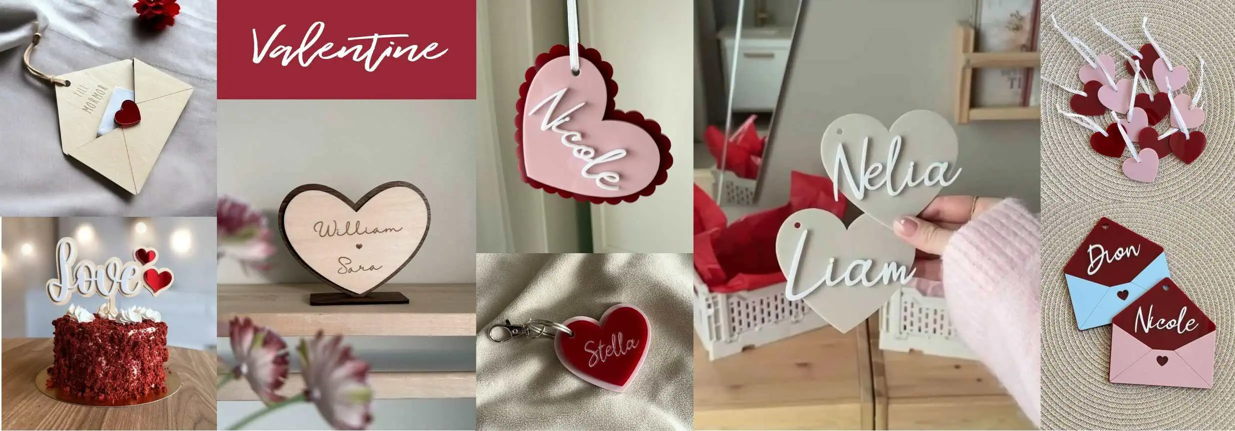 Personliga dekorationer och presenter till Alla hjärtans dag