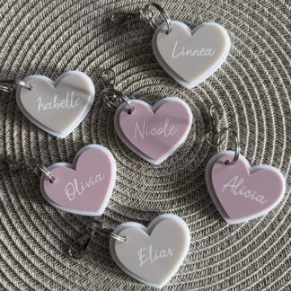 Nyckelring - Hjärta dubbel