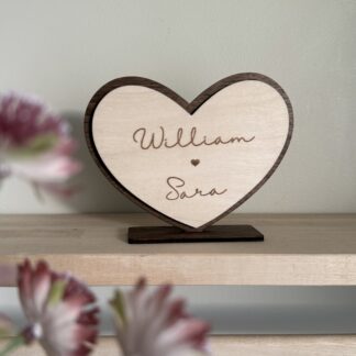Hjärta med namn - Dekoration