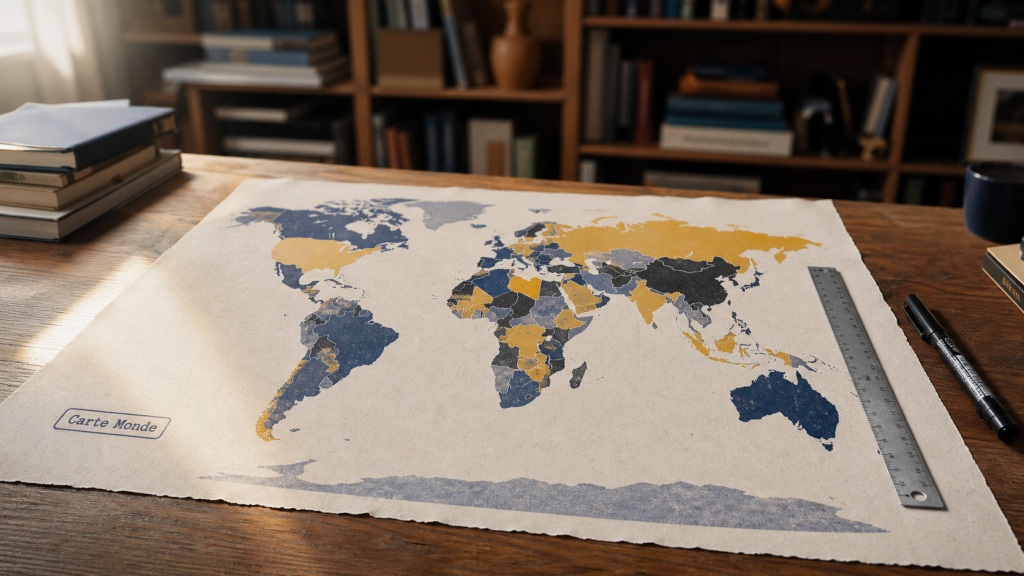 Carte du monde avec les pays : planisphère, mappemonde et pièges de lecture