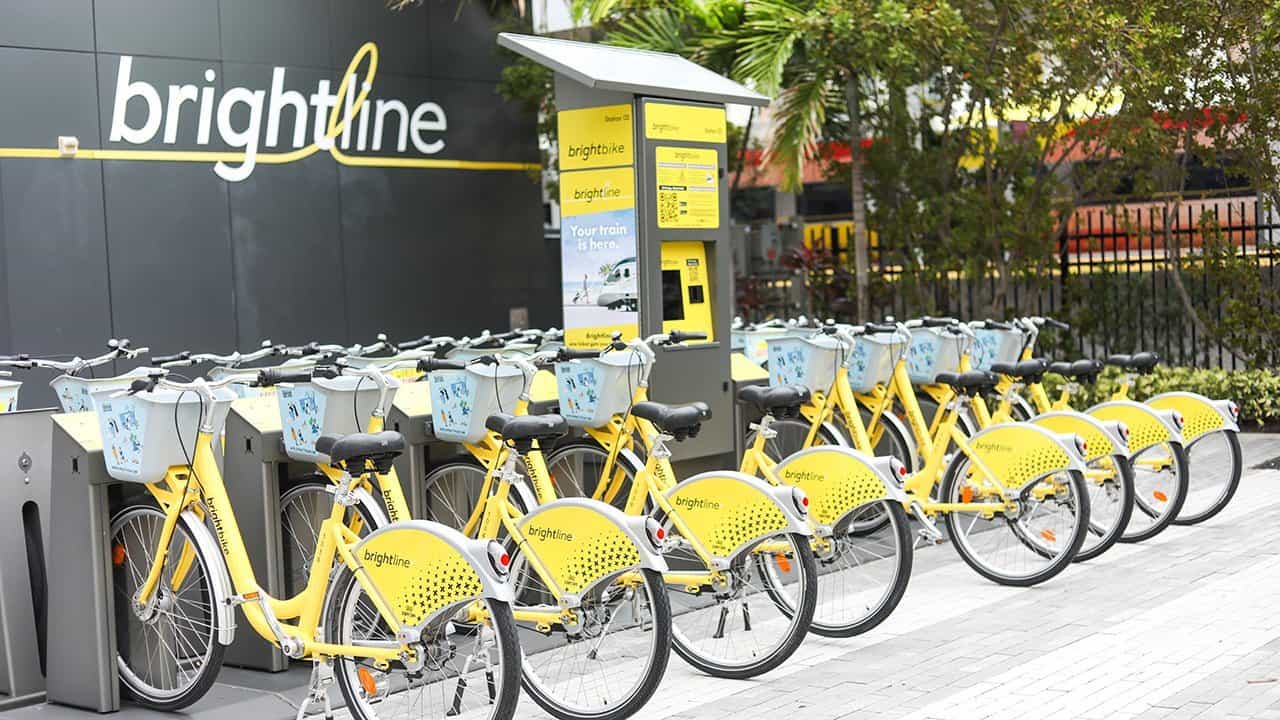 BrightBike bike station in West Palm Beach, Florida