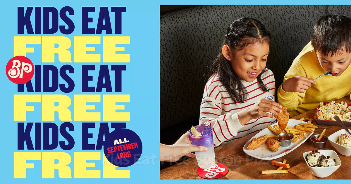 Kids eat three all September at Boston Pizza V3