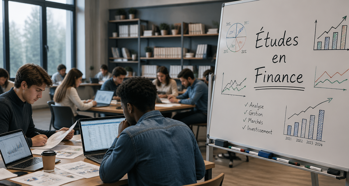 etude en finance étudiants en salle de classe