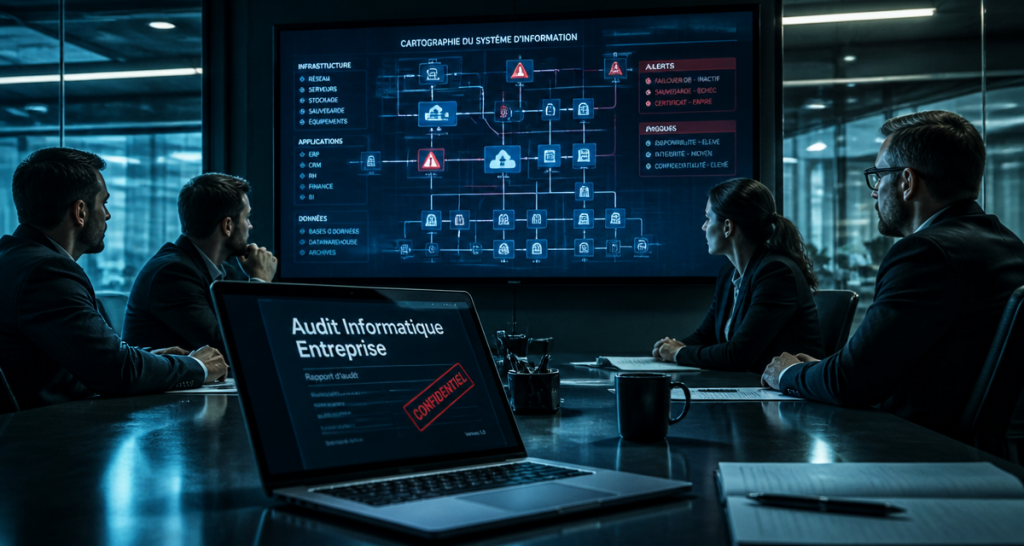 audit informatique entreprise équipe réunion
