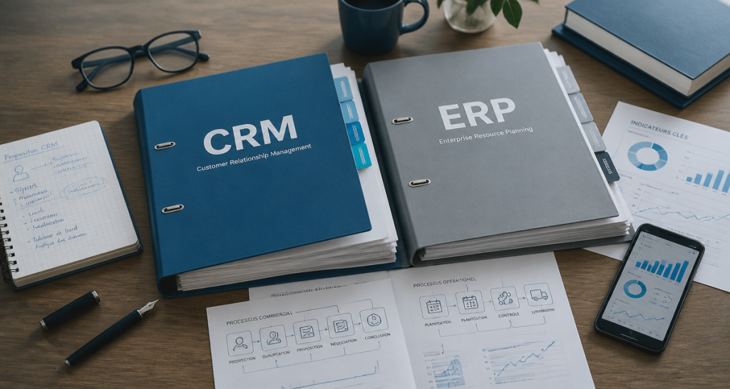 crm versus erp dossiers comparés sur bureau