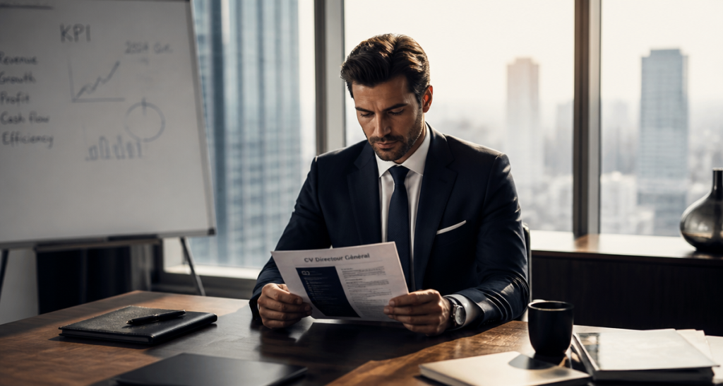 cv directeur général en réunion