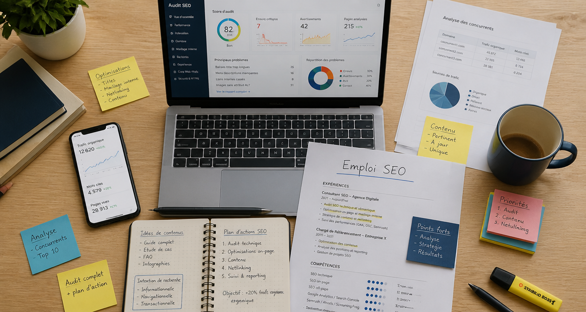 bureau emploi seo avec audit et CV