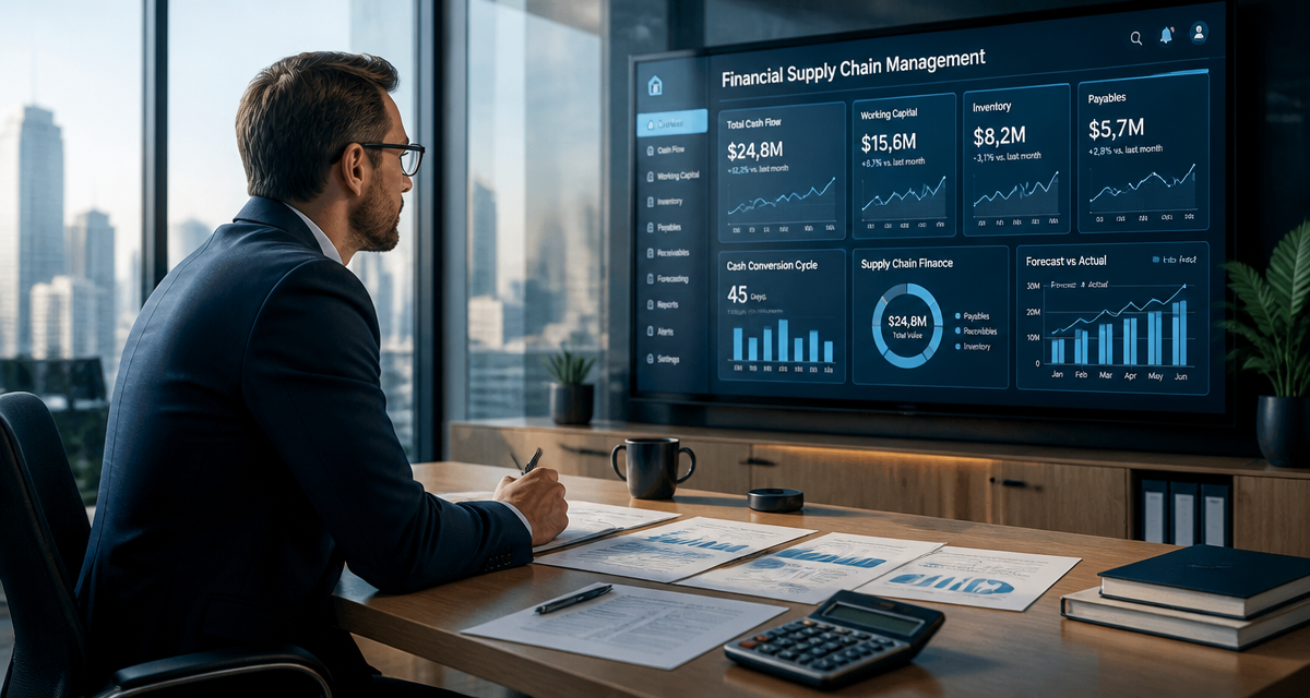 financial supply chain management tableau de bord
