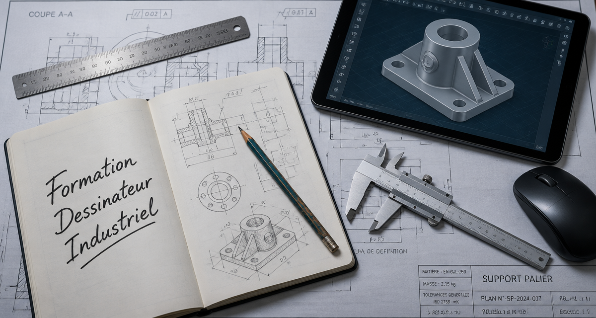 formation dessinateur industriel plan technique et outils