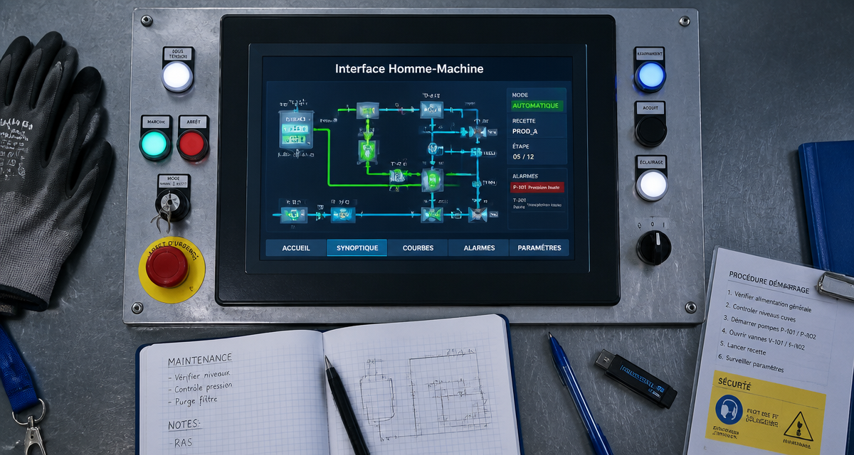 interface homme machine ihm écran tactile industriel