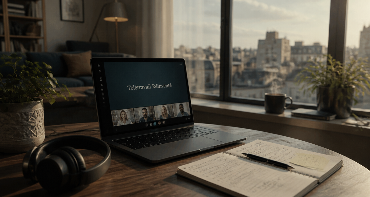 travailler en remote salon bureau moderne