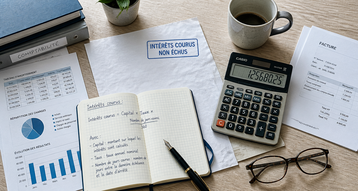 interet couru non echu calcul comptable