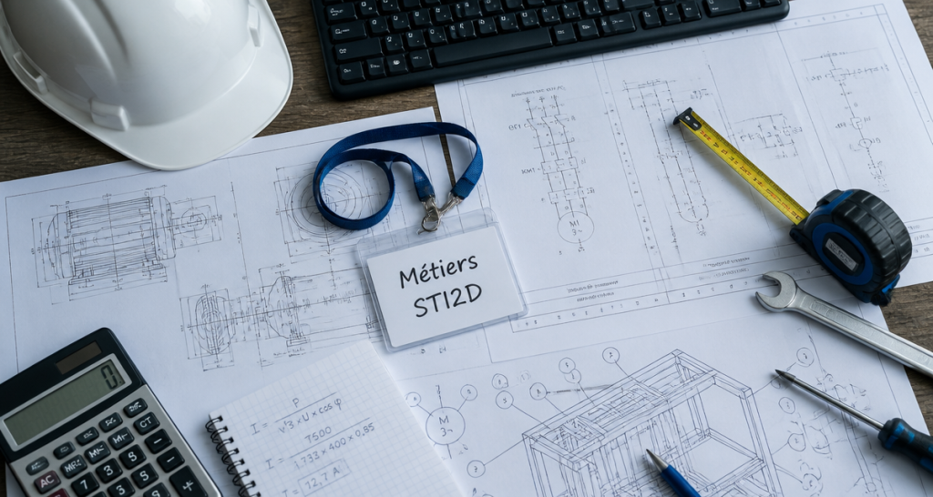 métier bien payés avec bac sti2d schémas casque outils