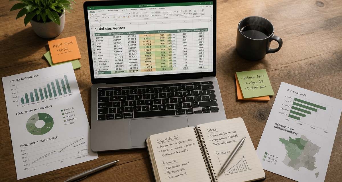tableau suivi des ventes excel gratuit sur ordinateur