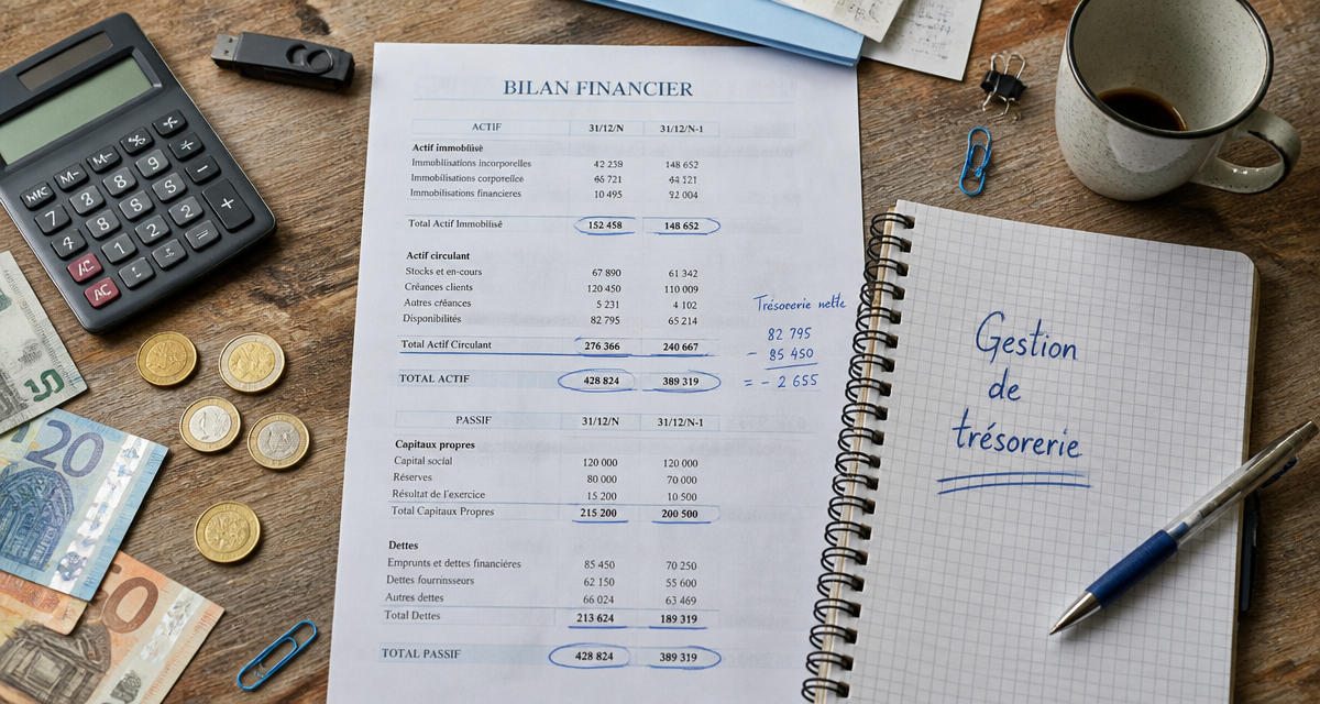 trésorerie def bilan financier entreprise