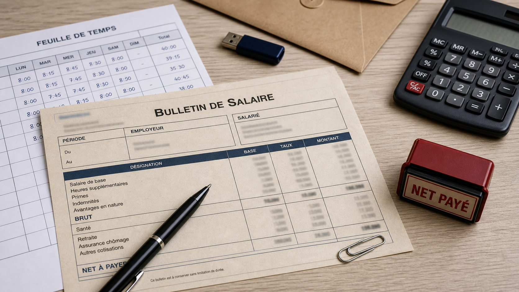 Fiche de paie interim : brut net, primes et cotisations