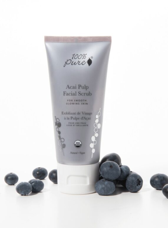 organic Acai Pulp Facial Scrub exfoliator - 100% Pure Singapore