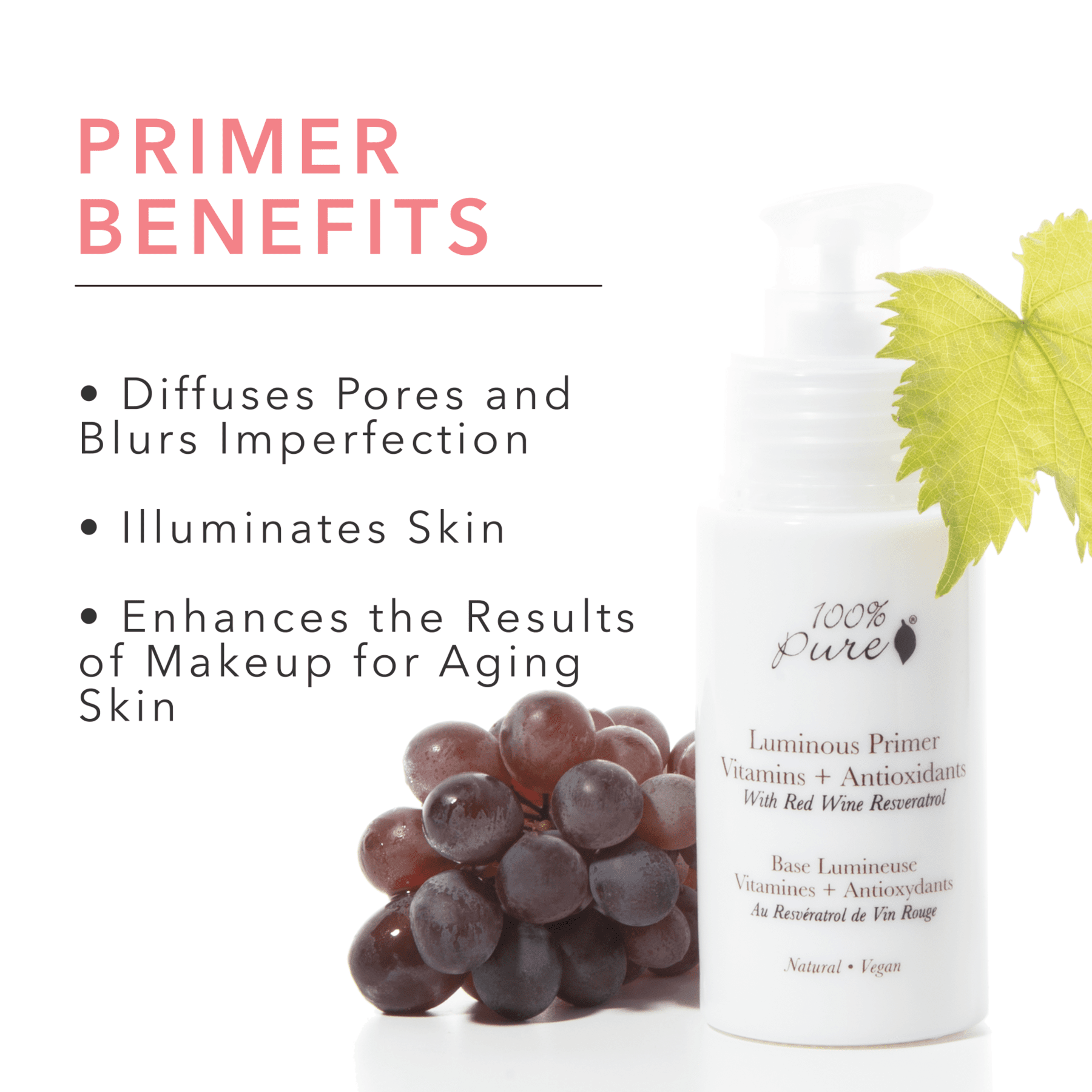 100% Pure Singapore Luminous Primer Product Benefits