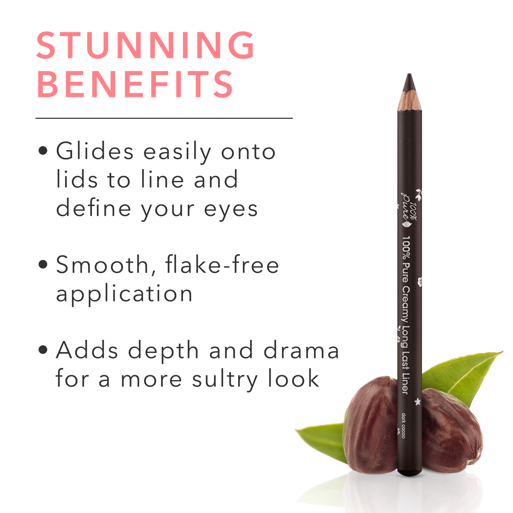 100% Pure Singapore Creamy Long Last pencil eye Liner Product Benefits