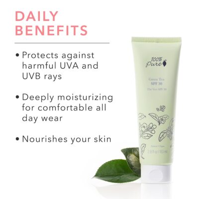 green tea spf30 sunscreen benefits against uv rays