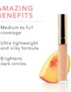 Vegan, cruelty-free liquid concealer with full coverage, lightweight and silky formula, brightening dark circles, infused with natural ingredients, available at 100% Pure Singapore.
