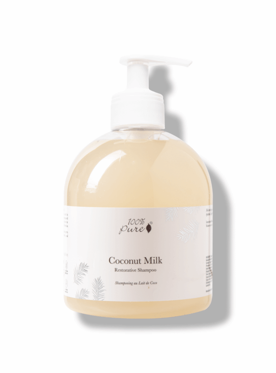 coconut milk restorative shampoo for all hair types, no chemicals