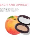 Vegan peach and apricot tinted face powder with natural pigments from Singapore, free of synthetic dyes, promoting healthy, radiant skin. Perfect for eco-conscious beauty enthusiasts in Singapore.