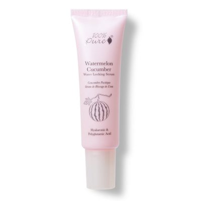 Moisturizing Watermelon Cucumber Water Locking Serum with Hyaluronic & Polygutamic Acid, perfect for hydration and skin revitalization from 100% Pure Singapore.