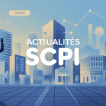Illustration informative actualités SCPI 2025, immeubles et graphiques