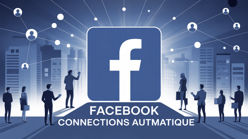 illustration facebook connections automatique réseau social