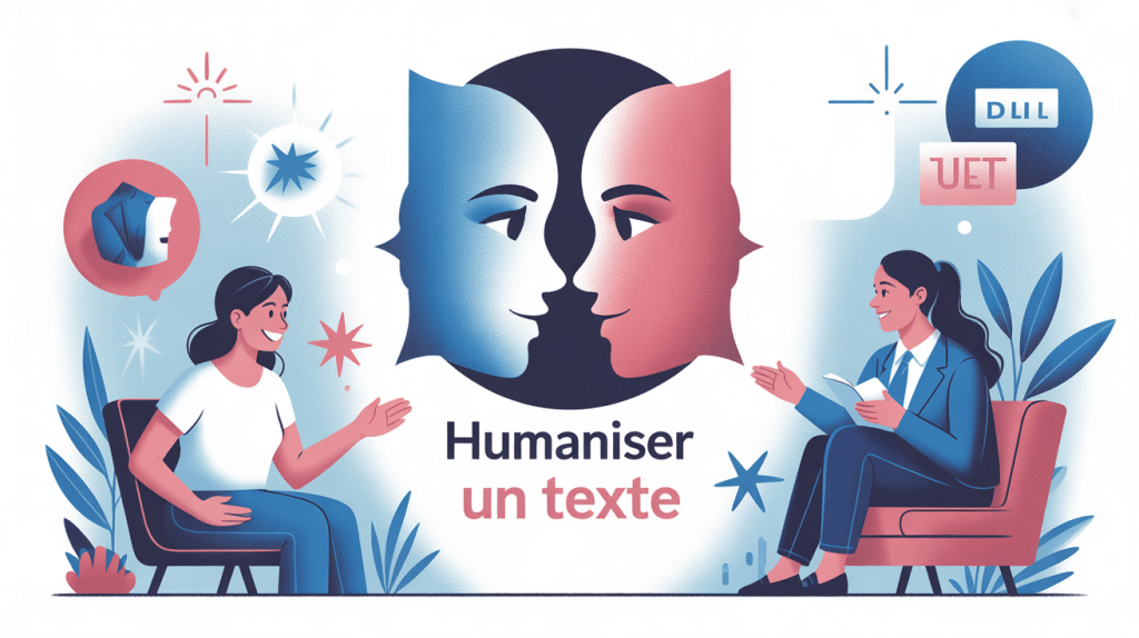 illustration humaniser un texte feuille dialogue bulle