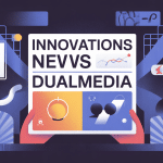 Illustration innovations news dualmedia convergence médias physiques numériques