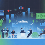 illustration vectorielle traiding graphique actifs